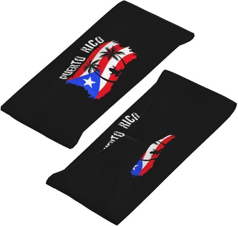 Puerto Rico Flag Sports Sweatbands for Men Women Flag Headbands Workout Fitness Hairband for Yoga Running Cycling in Kuwait