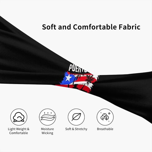 Puerto Rico Flag Sports Sweatbands for Men Women Flag Headbands Workout Fitness Hairband for Yoga Running Cycling in Kuwait