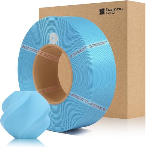 خيوط إعادة تعبئة الخيزران PLA غير اللامعة 1.75 مم 1 كجم (2.2 رطل) مع RFID لطابعات Bambu Lab A1/X1/P1 ثلاثية الأبعاد، سهلة الطباعة، خيوط طباعة ثلاثية الأبعاد، بدون بكرة، +/- 0.03 مم (أسود فحمي 11101) in Kuwait