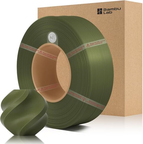 خيوط إعادة تعبئة الخيزران PLA غير اللامعة 1.75 مم 1 كجم (2.2 رطل) مع RFID لطابعات Bambu Lab A1/X1/P1 ثلاثية الأبعاد، سهلة الطباعة، خيوط طباعة ثلاثية الأبعاد، بدون بكرة، +/- 0.03 مم (أسود فحمي 11101) in Kuwait