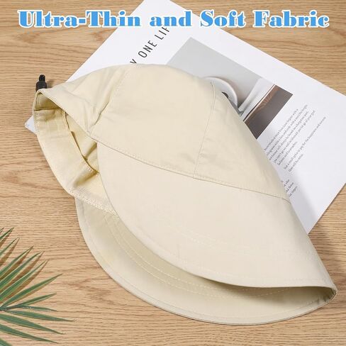 UPF 50+ Women's Sun Hat Wide Brim UV Protection Hiking Fishing Adjustable Packable Off-White in Kuwait