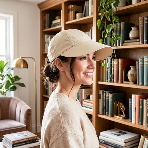 UPF 50+ Women's Sun Hat Wide Brim UV Protection Hiking Fishing Adjustable Packable Off-White in Kuwait