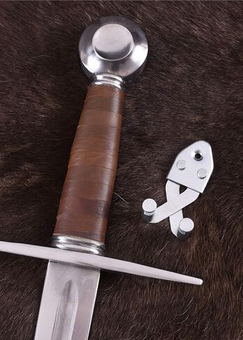 Battle-Merchant Sword Wall Mount, Steel Display Holder | Adjustable Steel Sword Wall Mount for Martial Arts, Medieval & Viking Sword Display in Kuwait