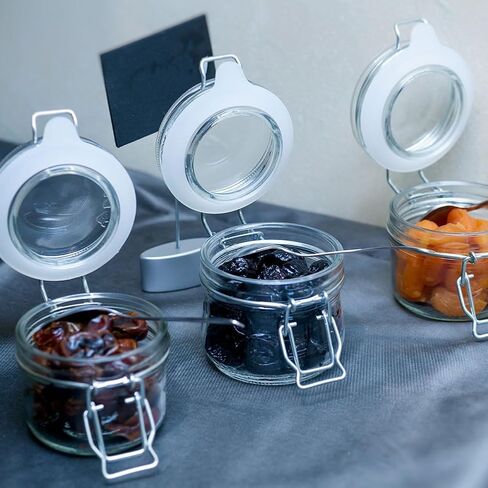 Replacement of 6 jar seals, silicone seals, standard rubber airtight sealing rings for storing jars, sheathed glass jars (white, orange) in Kuwait