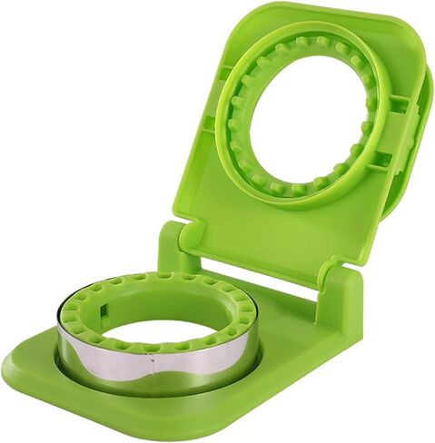 Uncrustable Sandwich Maker, Stainless Steel Crustless Cutter and Sealer, Round Shape Pocket Seal for PB&J Sandwich, Pancake, Cookie, Bento Lunch Box (Green) in Kuwait