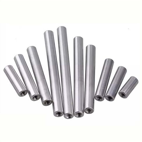 Round Coupling Nut M3 Threaded Aluminum Alloy Connector Nuts Pack of 10 6mm OD 6-40mm(6mm) in Kuwait