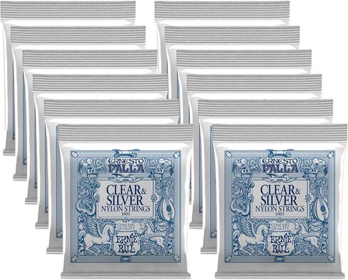 Ernie Ball Ernesto Palla Clear & Silver Classical Nylon Strings, Lot/12, P02403 in Kuwait