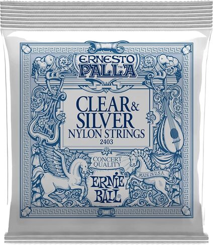 Ernie Ball Ernesto Palla Clear & Silver Classical Nylon Strings, Lot/12, P02403 in Kuwait
