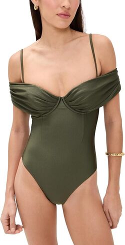 SIMKHAI Women's Calix Draped Bustier Cup One Piece in Kuwait