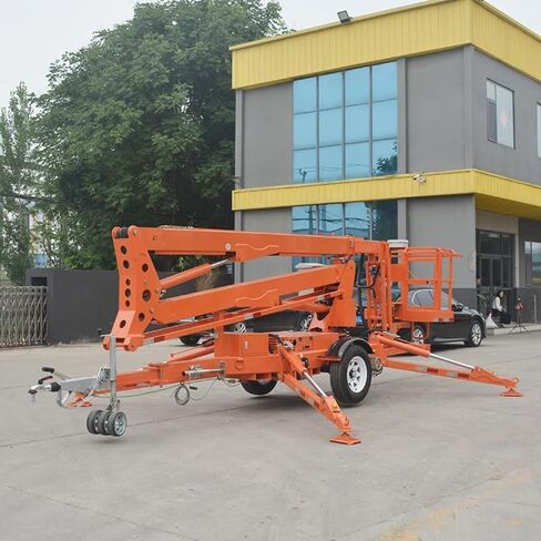 Professional-Grade Trailer-Mounted Articulating Boom Lift Multi-Site Towable Boom Lift with Anti-Sway Design & 360 Rotation for Industrial Upkeep, Warehouse Shelving and Airport Facility Maintenance in Kuwait