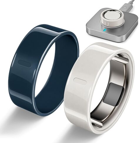 غطاء حلقي مكون من قطعتين متوافق مع Oura Ring Gen 4/Gen 3 Horizon/Heritage، إكسسوارات حماية مضادة للخدش مصنوعة من مادة TPU ذات مظهر سيراميك لسترة Oura Ring للنساء والرجال، مقاس 8 (ليس لـ Oura 4 Ceramic) in Kuwait