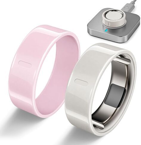 غطاء حلقي مكون من قطعتين متوافق مع Oura Ring Gen 4/Gen 3 Horizon/Heritage، إكسسوارات حماية مضادة للخدش مصنوعة من مادة TPU ذات مظهر سيراميك لسترة Oura Ring للنساء والرجال، مقاس 8 (ليس لـ Oura 4 Ceramic) in Kuwait
