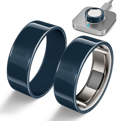 غطاء حلقي مكون من قطعتين متوافق مع Oura Ring Gen 4/Gen 3 Horizon/Heritage، إكسسوارات حماية مضادة للخدش مصنوعة من مادة TPU ذات مظهر سيراميك لسترة Oura Ring للنساء والرجال، مقاس 8 (ليس لـ Oura 4 Ceramic) in Kuwait