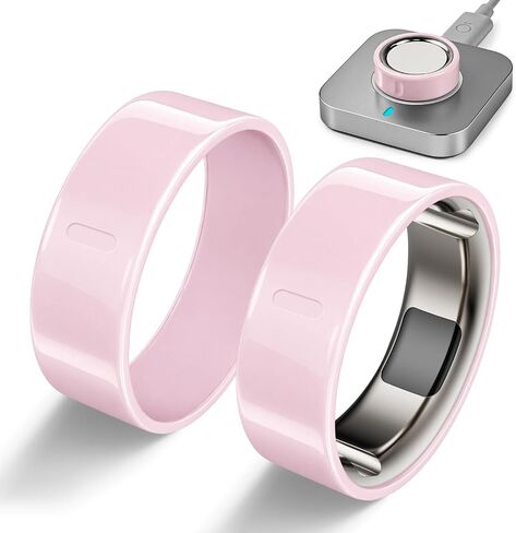 غطاء حلقي مكون من قطعتين متوافق مع Oura Ring Gen 4/Gen 3 Horizon/Heritage، إكسسوارات حماية مضادة للخدش مصنوعة من مادة TPU ذات مظهر سيراميك لسترة Oura Ring للنساء والرجال، مقاس 8 (ليس لـ Oura 4 Ceramic) in Kuwait
