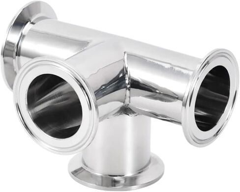 1.5"-2.5" Tri Clamp 4 Way Cross Fitting - Stainless Steel SS304 Right Angle Ferrule Connector for Home Brew (OD19-57mm)(45mm x Ferrule 64) in Saudi Arabia