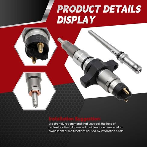 حاقن وقود السكك الحديدية المشتركة وأنابيب الموصل المتوافقة مع Ram 2500 3500 2004-2009 5.9L 0445120103، 0445120208، 0445120238، 0986435505 (6 قطع) in Kuwait