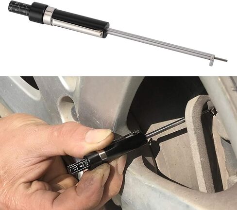 Brake Pad Thickness Gauge, Stainless Steel Automotive Measurement Tool with 1.5mm Marking for IV V Category 6mm Base Plate Brake Pads in Kuwait