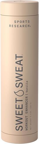 Sports Research® Waist Trimmer Pack - Sweet Sweat Waist Trimmer (Black/Pink, Medium) & Vanilla Workout Enhancer Roll-On Gel (6.4oz) in Saudi Arabia
