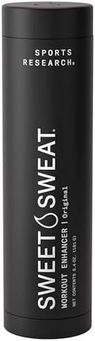 Sports Research® Waist Trimmer Pack - Sweet Sweat Waist Trimmer (Black/Pink, Small) & Workout Enhancer Roll-On Gel Original Scent in Saudi Arabia
