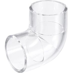 Generic 1Pcs Clear Elbow Fitting, 32mm/1.26" 2 Way Acrylic Elbow 90 Degree L-Shaped Pipe Fitting Adapter for Connecting Water Pipes in Kuwait