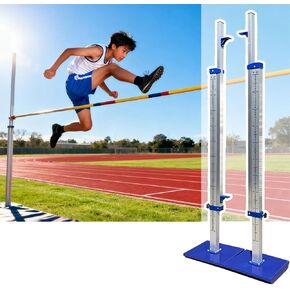 Heavy-Duty High Jump Standards for Track & Field, Stable Base Aluminum Measuring Stick, Professional Training Aid for Athletes, Durable Jumping Equipment Pair in Kuwait
