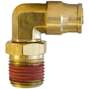 Tectran PL136912D Dot 90 Deg ذكر الكوع قفل دفع دوار تركيب نحاسي، حجم الأنبوب 3/4 بوصة، خيط الأنبوب 1/2 بوصة in Kuwait
