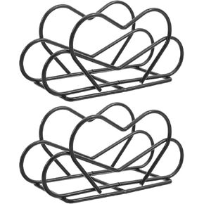 2pcs Vertical Napkin Holder Organizer, Heart-shaped Cast Iron Tissue Paper Dispenser for Tabletop, Kitchen Countertop Napkin Paper Storage for Restaurant and Home Use in Kuwait