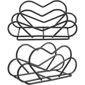 Operitacx 2pcs Heart Shaped Cast Iron Napkin Holder Freestanding Tissue Paper Dispenser for Tabletop Countertop Kitchen and Restaurant Use in Kuwait