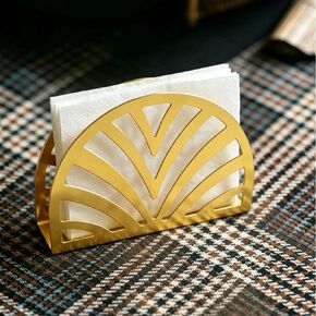 Elegant gold Cast Tissue Napkin Holder - Vertical Napkin Dispenser for Kitchen & Dining Room Decor (3) in Kuwait