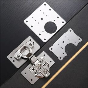 Stainless Steel Cabinet Repair Plate Door Hinger 1Pcs(White) in Kuwait