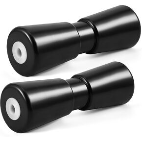 Frienda 2 Pack Heavy Duty 12in Boat Trailer Roller, Robust Rubber Bow Roller, Boat Trailer Accessories Replacement Parts, Black Rubber Shaft Keel in Kuwait