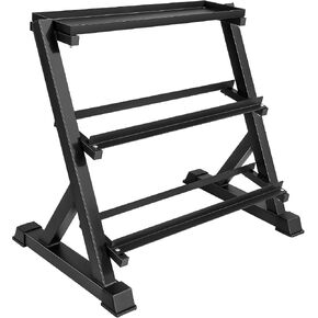 Heavy-Duty Dumbbell Rack, 3 Tier Adjustable Commercial Steel Weight Storage Stand with Rubber Feet for Home Gym, Anti-Deformation, Space-Saving Dumbbell Storage Organizer in Saudi Arabia