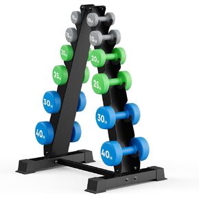 Dumbbell Rack Stand, Heavy Duty A-Frame Dumbbell Storage Rack, 5 tier Steel Dumbbell Holder for Home Gym Space Saver 200 LBS Capacity in Kuwait