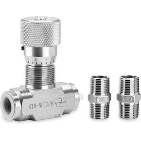 CarBole STB-NPT1/4" Hydraulic Flow Control Valve, Bidirectional Restrictor with G Threads, Compatible with 1-2 Ton Mini Excavator in Kuwait