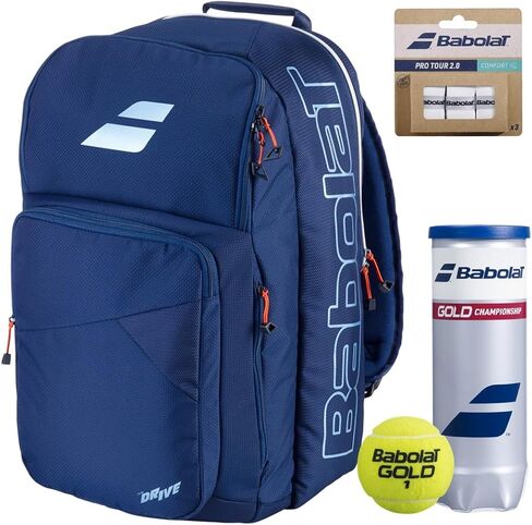 Babolat Pure Drive 11th Gen Tennis Backpack (Navy Blue) with Optional Accessories in Kuwait