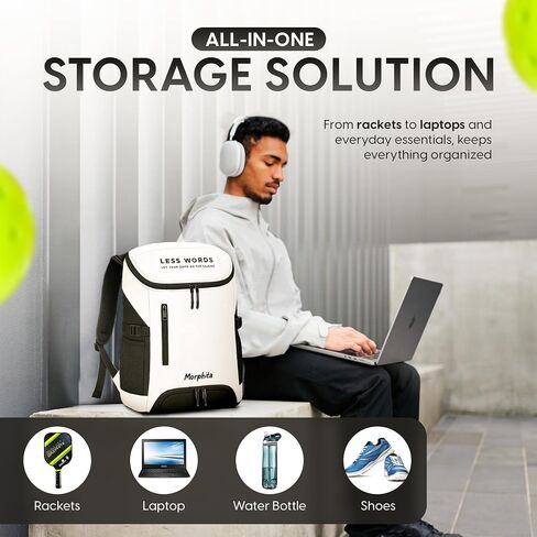 Performance Backpack – Sleek, Lightweight Bag for Padel, Pickleball, Travel & Everyday Use – Unisex Sports Style with Laptop Sleeve & Paddle Pocket in Kuwait