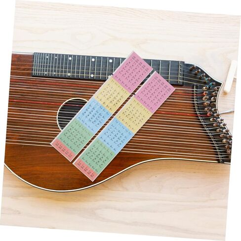 قطعتان من ملصقات مقياس Guzheng للمبتدئين، ملصقات ملاحظات موسيقية متينة لسهولة التعرف والتمرين، قابلة لإعادة الاستخدام وعلامات فاصلة لأوتار Guzheng in Kuwait
