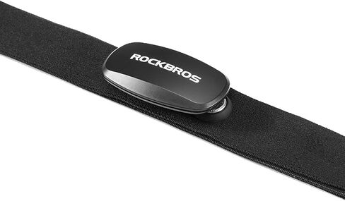 حزام الصدر لمراقبة معدل ضربات القلب ROCKBROS HRM812 - ANT + بلوتوث IP67 مقاوم للماء، عمر بطارية 800 ساعة، توافق واسع in Kuwait