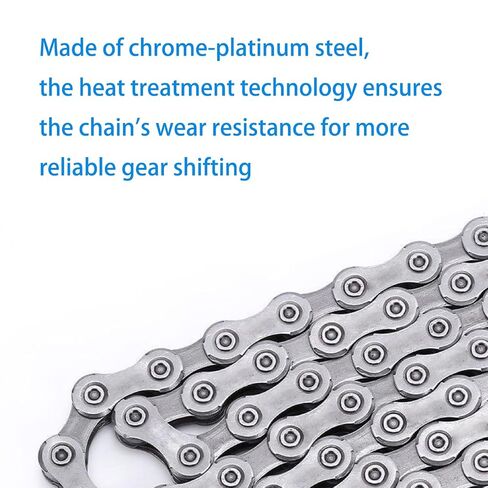 Bicycle Chain, 9-Speed, Compatible with Shimano Chain HG53/HC53 9 Speed 116L GY (with quicklink) in Kuwait