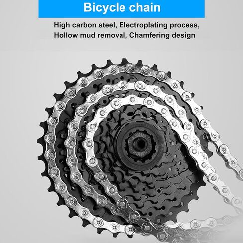 Bicycle Chain, 9-Speed, Compatible with Shimano Chain HG53/HC53 9 Speed 116L GY (with quicklink) in Kuwait
