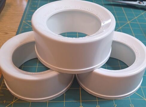 Krixis 4" SPG x 3.25" Hub Schedule 30DWV Reducing PVC Bushing 2 Pictured in Kuwait