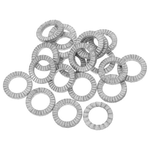 Homoyoyo 20pcs M10 Wedge Locking Washers Threaded Anti-Vibration Metal Washers Heavy Duty 65 Manganese Steel for Industrial Automotive Bolts in Saudi Arabia