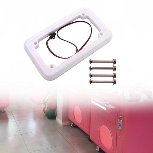 LED عملة متقبل الإطار الأبيض آلة بيع أجزاء استبدال ترقية لوحة زخرفية مع مسامير التركيب 4.53x3.46 بوصة in Kuwait