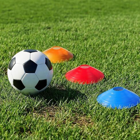 Lemecima 120-Pack Agility Soccer Cones with Portable Carry Bag - Premium Disc Cones for Sports Training, Football, Basketball, Coaching & Practice Equipment (5 Colors) in Kuwait