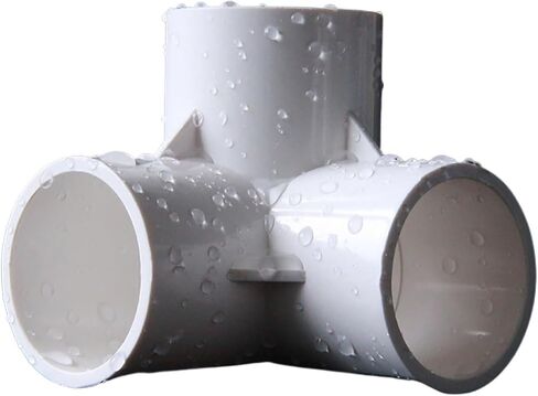 PVC 3-Way Elbow 20mm,25mm,32mm,40mm,50mm Metric Solvent Weld Pressure Pipe Fitting Pipe Connector Aquarium Pond Pool Garden DIY(Blue,20MM_2 PCS) in Kuwait