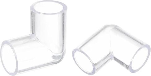 Generic 5Pcs Clear Elbow Fitting, 16mm/0.63" 2 Way Acrylic Elbow 90 Degree L-Shaped Pipe Fitting Adapter for Connecting Water Pipes in Kuwait