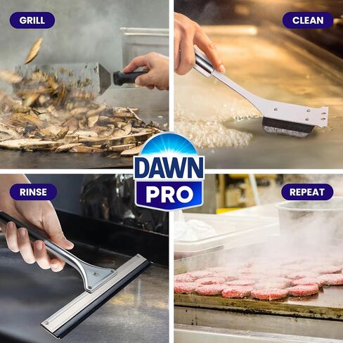 منظف ​​الشواية والشوايات Dawn PRO Hi-Temp، من الدرجة التجارية، زجاجات سوائل كبيرة الحجم + فوهة رش واحدة، 32 أونصة (علبة مكونة من 6 قطع) in Kuwait