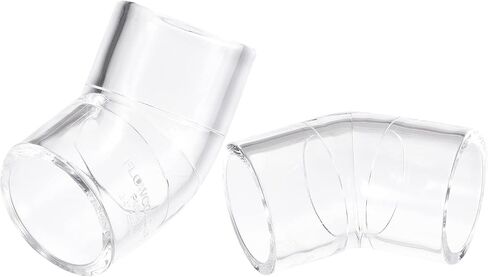 Generic 4Pcs Clear Elbow Fitting, 25mm/0.98" 2 Way Acrylic Elbow 45 Degree Pipe Fitting Adapter for Connecting Water Pipes in Kuwait