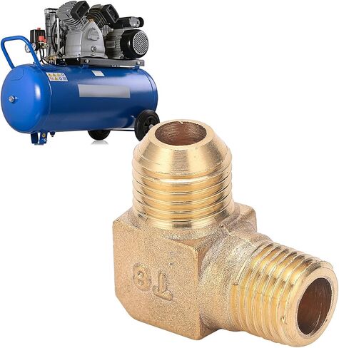 Brass Right Angle Elbow, Durable Corrosion-Resistant Heavy Duty, Air Compressor Threaded Adapter, NPT Connection Pneumatic Fitting, for Automotive Repair Shops, Industrial Machiner in Kuwait