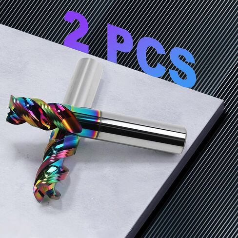 مطحنة نهاية مربعة من كربيد DLC مقاس 1/2 بوصة، 3 فلوت للألمنيوم والنحاس، تصميم من النوع U عالي التغذية، 1 بوصة LOC 3 بوصة OAL، لقم طحن CNC من كربيد التنجستن الممتاز (عبوتان) in Kuwait